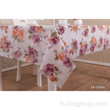 Nappe PEVA à imprimé floral avec bord en dentelle